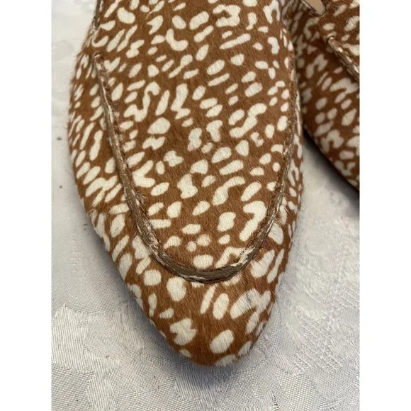 Madewell Size 7.5 The Frances Skimmer Mule In Mini Leopard Calf Hair Shoe - Picture 4 of 11